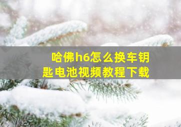 哈佛h6怎么换车钥匙电池视频教程下载