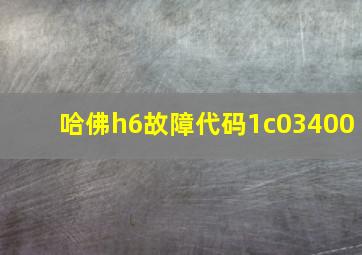 哈佛h6故障代码1c03400