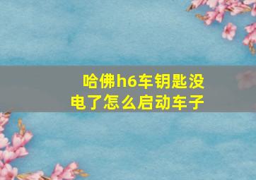 哈佛h6车钥匙没电了怎么启动车子