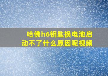 哈佛h6钥匙换电池启动不了什么原因呢视频