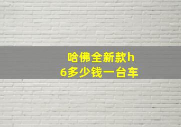 哈佛全新款h6多少钱一台车