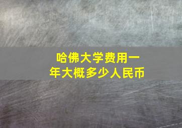 哈佛大学费用一年大概多少人民币