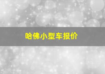 哈佛小型车报价