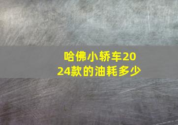 哈佛小轿车2024款的油耗多少