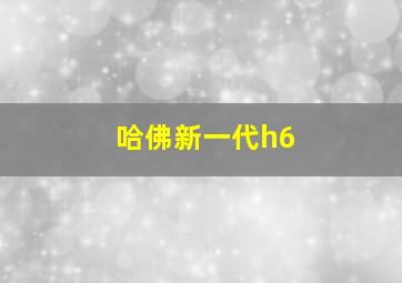 哈佛新一代h6