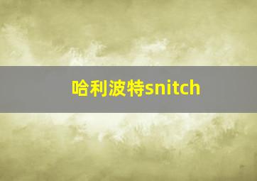 哈利波特snitch