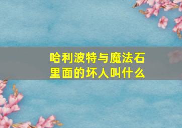 哈利波特与魔法石里面的坏人叫什么