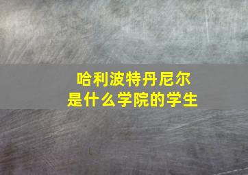 哈利波特丹尼尔是什么学院的学生