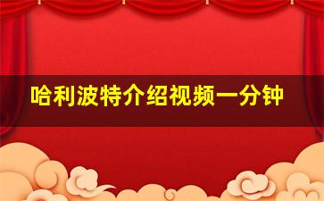 哈利波特介绍视频一分钟