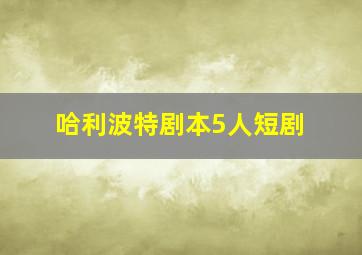 哈利波特剧本5人短剧