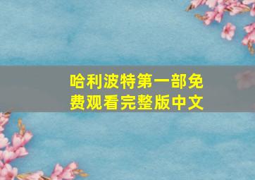 哈利波特第一部免费观看完整版中文