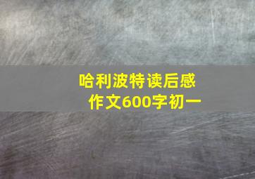 哈利波特读后感作文600字初一