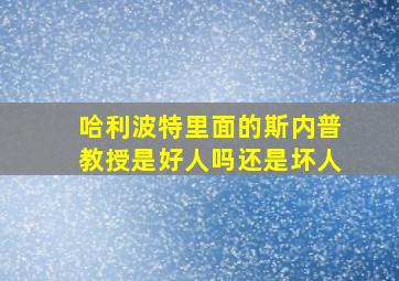 哈利波特里面的斯内普教授是好人吗还是坏人