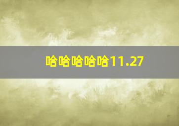 哈哈哈哈哈11.27