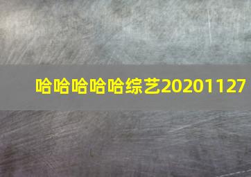 哈哈哈哈哈综艺20201127