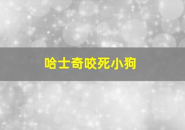 哈士奇咬死小狗