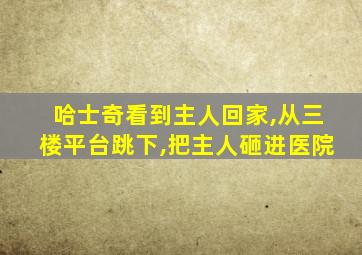 哈士奇看到主人回家,从三楼平台跳下,把主人砸进医院