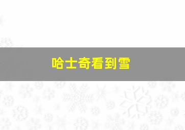 哈士奇看到雪