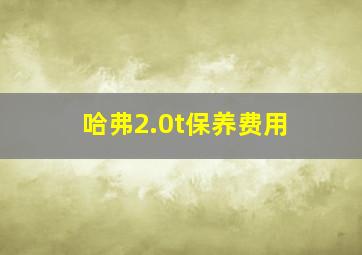 哈弗2.0t保养费用