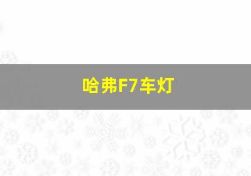 哈弗F7车灯