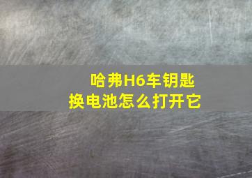 哈弗H6车钥匙换电池怎么打开它