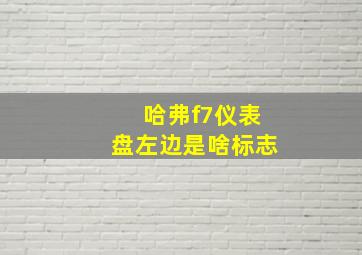 哈弗f7仪表盘左边是啥标志