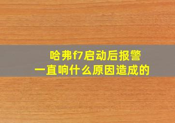 哈弗f7启动后报警一直响什么原因造成的