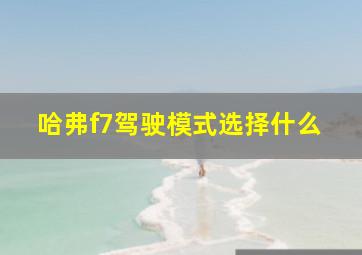 哈弗f7驾驶模式选择什么