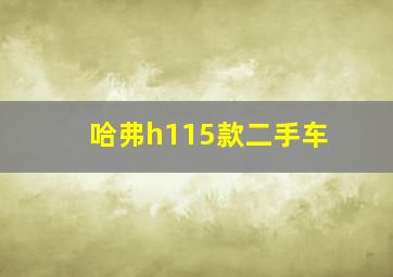 哈弗h115款二手车