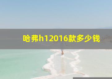 哈弗h12016款多少钱