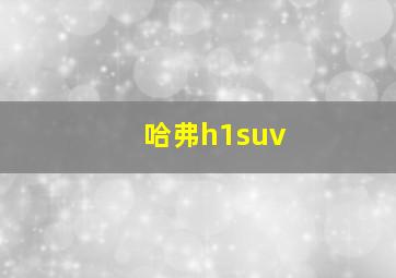 哈弗h1suv