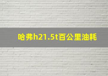 哈弗h21.5t百公里油耗