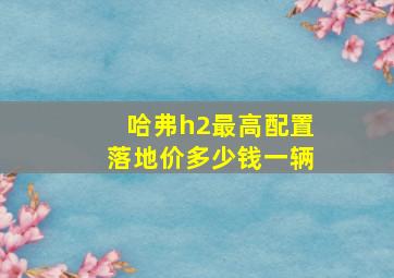 哈弗h2最高配置落地价多少钱一辆