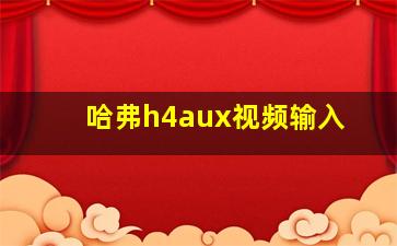 哈弗h4aux视频输入