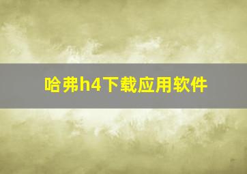 哈弗h4下载应用软件