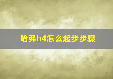 哈弗h4怎么起步步骤