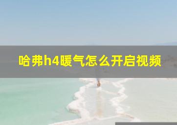 哈弗h4暖气怎么开启视频