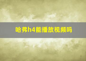 哈弗h4能播放视频吗