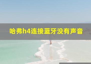 哈弗h4连接蓝牙没有声音