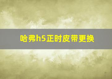 哈弗h5正时皮带更换