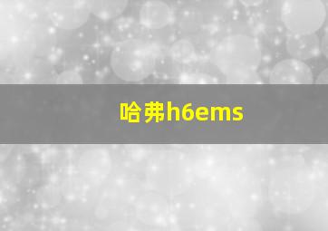 哈弗h6ems