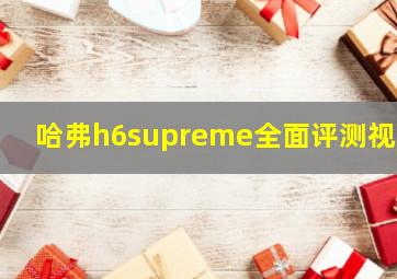 哈弗h6supreme全面评测视频