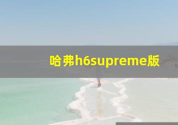 哈弗h6supreme版