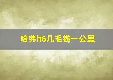 哈弗h6几毛钱一公里