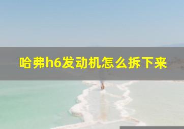 哈弗h6发动机怎么拆下来