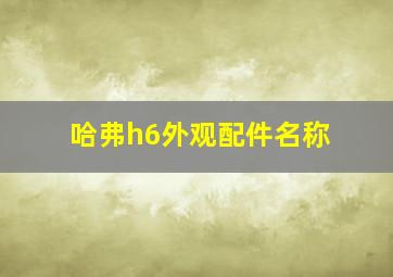 哈弗h6外观配件名称