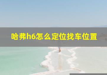 哈弗h6怎么定位找车位置