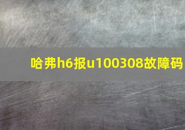 哈弗h6报u100308故障码