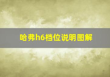 哈弗h6档位说明图解