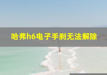 哈弗h6电子手刹无法解除